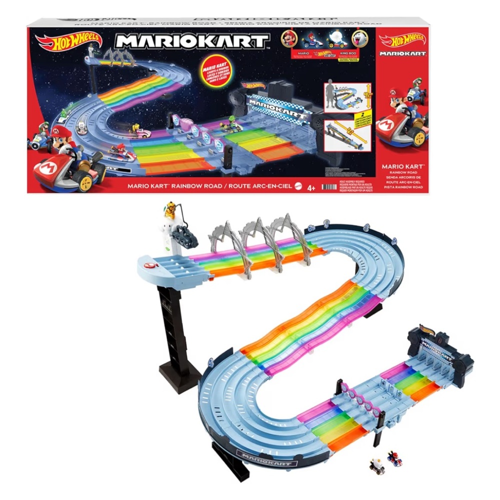Hot Wheels Mario Kart Rainbow Road Track Set - Multicolor